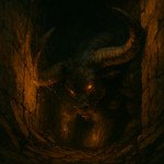 Horns scraping stone