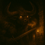 The Minotaur sniffing
