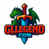 Logo featuring a sword and dragon with the text 'GLLEGEND.COM'.